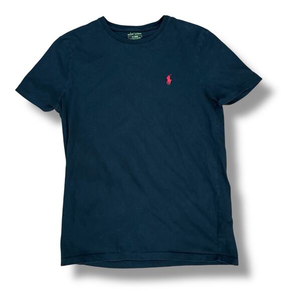Polo Ralph Lauren Men’s Size M Black Slim Fit Tee T-Shirt Pony Logo 100% Cotton - Picture 1 of 5
